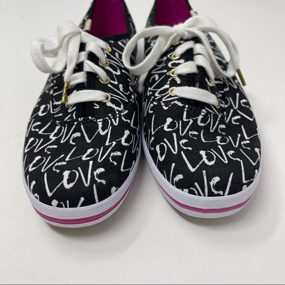 Kate Spade New York KEDS Sneaker Love Black White MISMATCHED Size 8.5Right 9Left - Picture 3 of 11